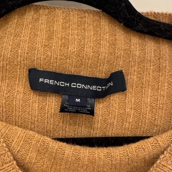 French Connection Sofia Ballon Sleeve Mock Neck Rib Knit Sweater - Picture 3 of 3